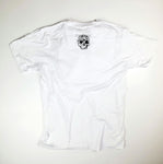 DEATH WAGES TM white short sleeve t-shirt