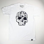 DEATH WAGES TM skull white short sleeve t-shirt